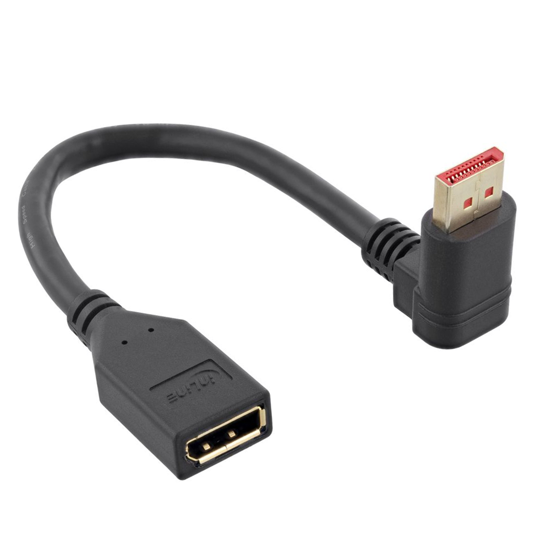 Rallonge DisplayPort™, connecteur coudé à 90° vers le HAUT, 15cm