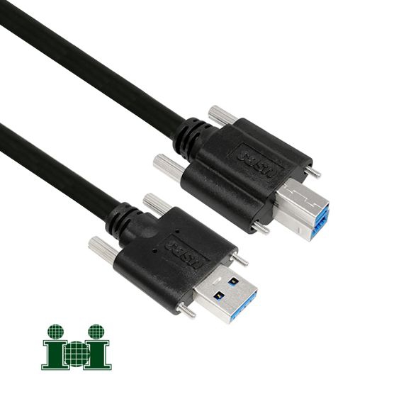 Câble USB 3.0 AB 2x avec vis IOI U3A2B280100 8m
