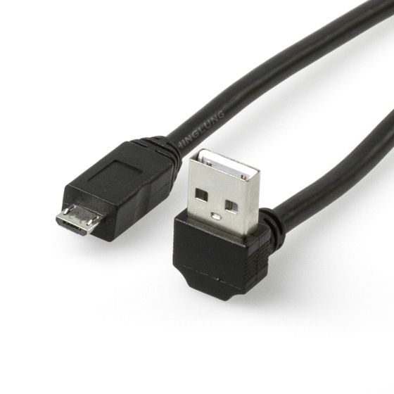 Câble USB A coudé 90° vers Micro B 50cm