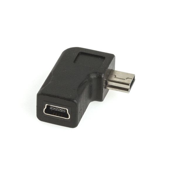 Adaptateur USB Mini B mâle-femelle coudé 90° À DROITE