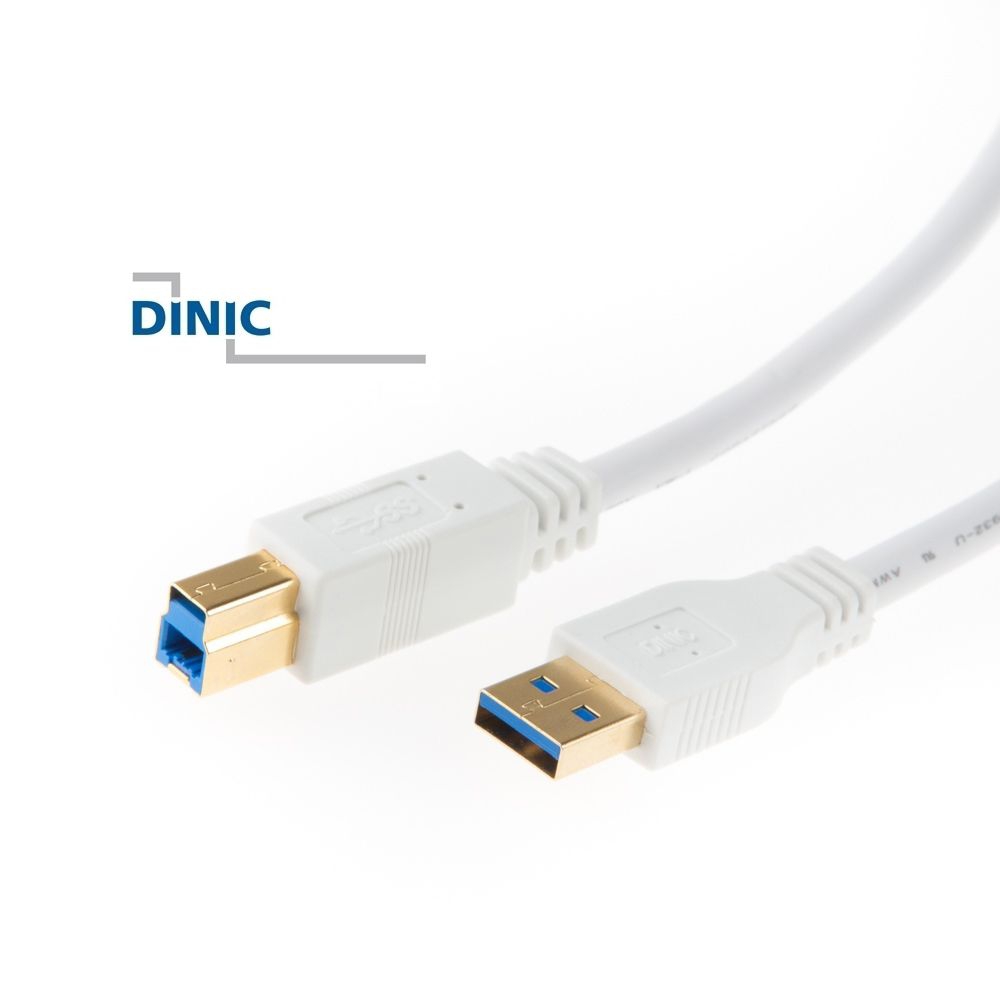 Câble USB 3.0 AB Qualité PREMIUM 2m blanc