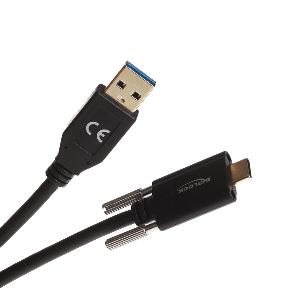 Câble USB 10 Gbps, connecteur de type A vers connecteur USB Type-C™, avec vis sur le côté, 1 m
