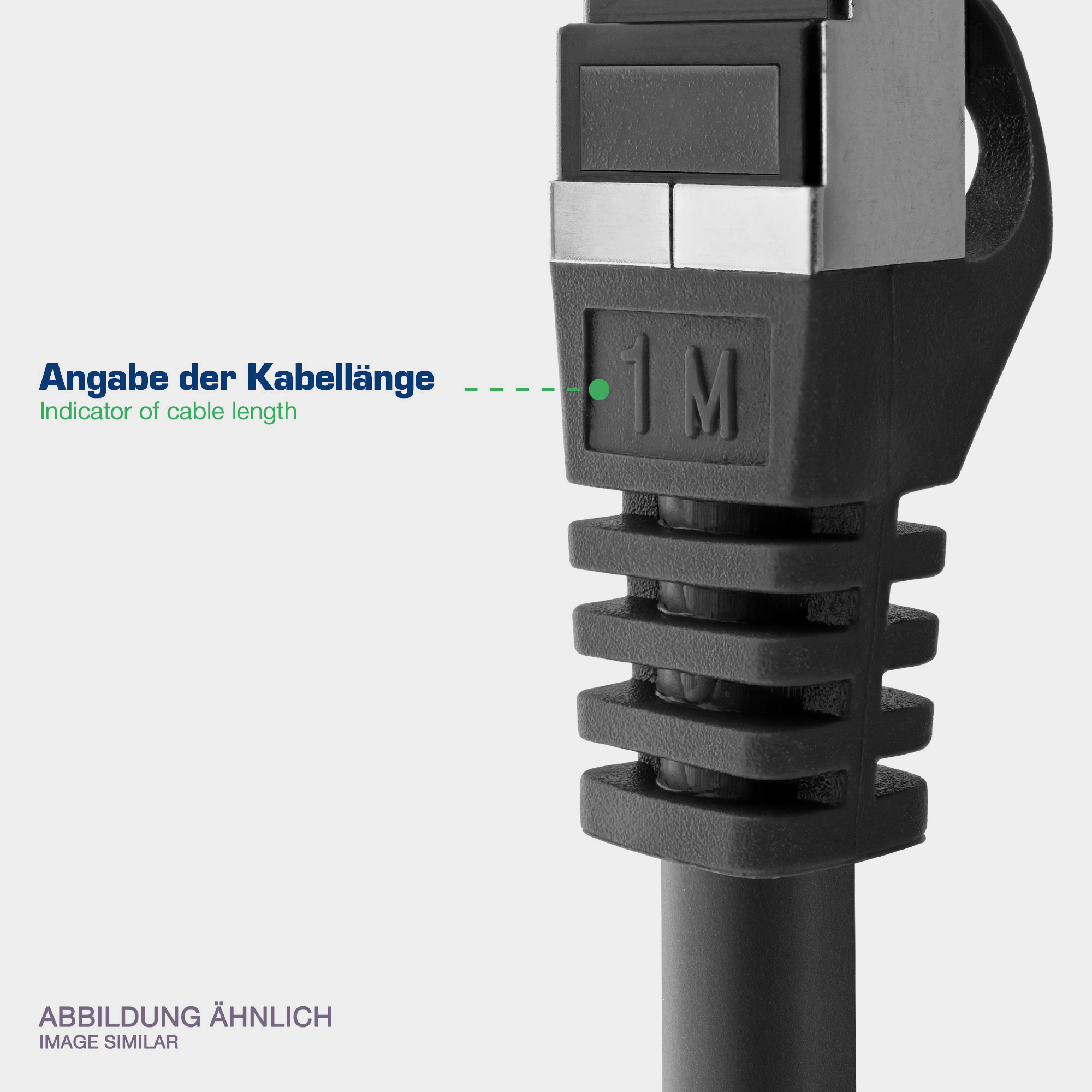 Câble de réseau Cat.6 qualité PREMIUM S/FTP (PIMF) noir 50cm