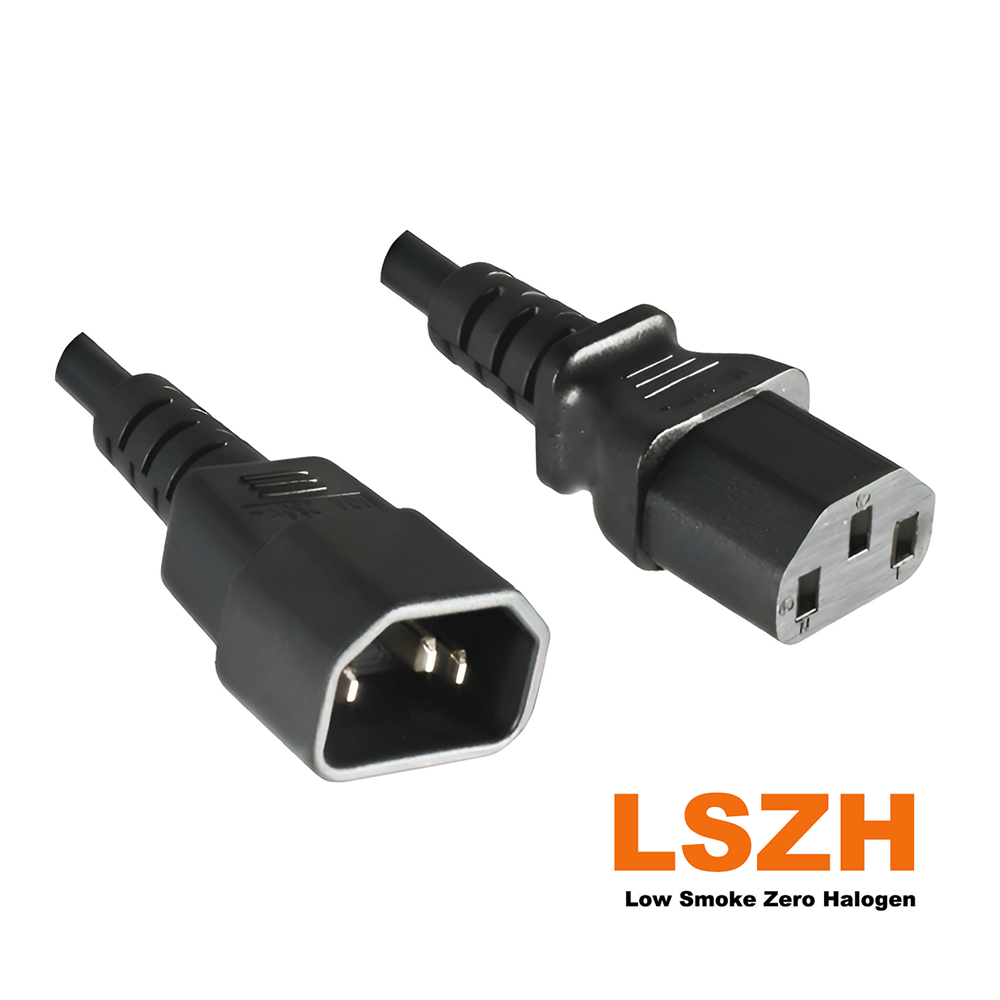 Rallonge d'alimentation secteur C13 vers C14 avec LSZH 1m
