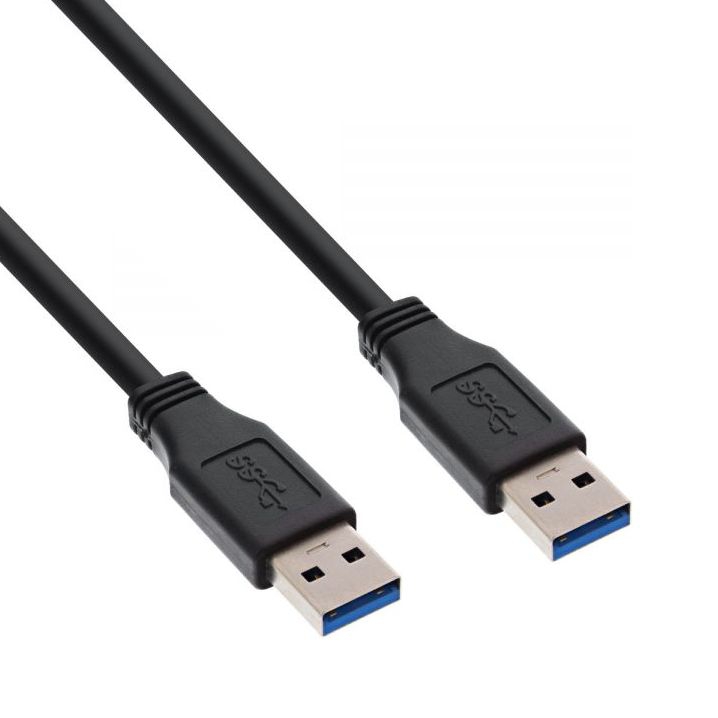 Câble USB 3.0 spécial avec 2x A mâle 2m NOIR