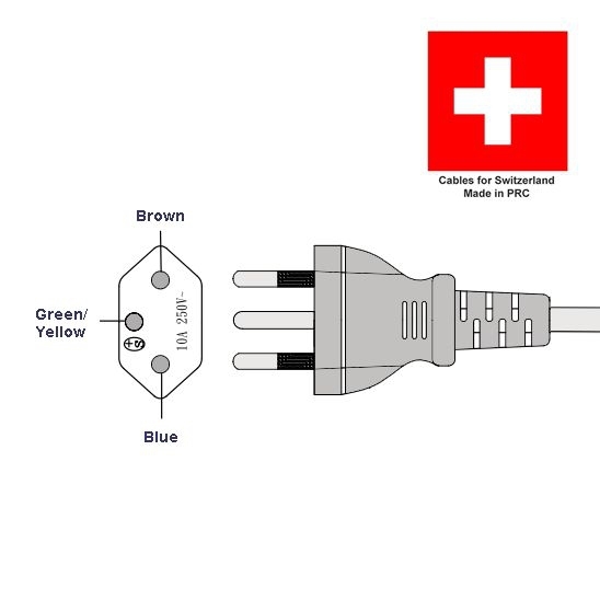 Câble d'alimentation secteur SUISSE 50m