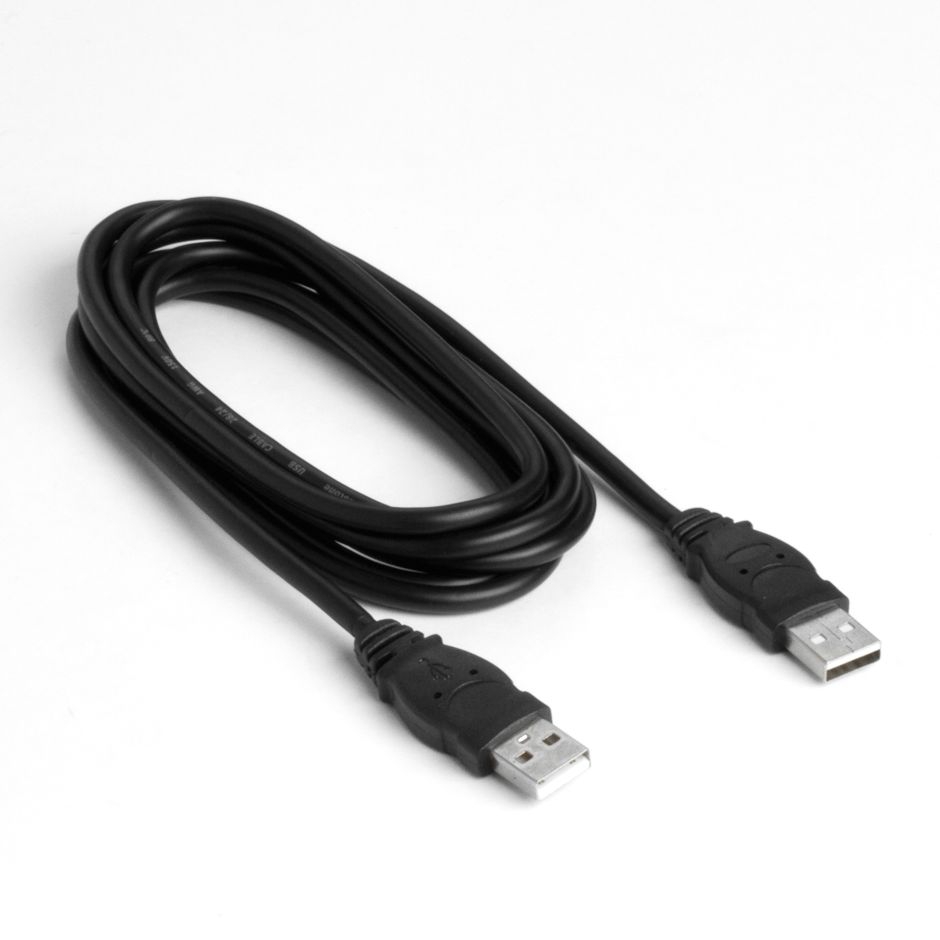 Câble USB 2.0 spécial avec 2x fiche USB A mâle 180cm NOIR