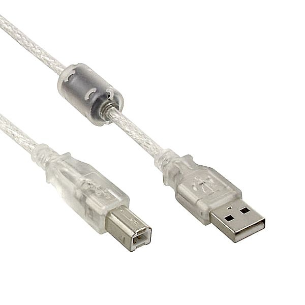 Câble USB 2.0 PROTECTION avec noyau de ferrite qualité PREMIUM 5m
