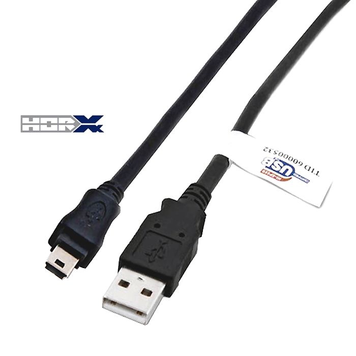 Câble USB A vers MINI B avec des lignes de 5V épaisses PREMIUM+ 50cm