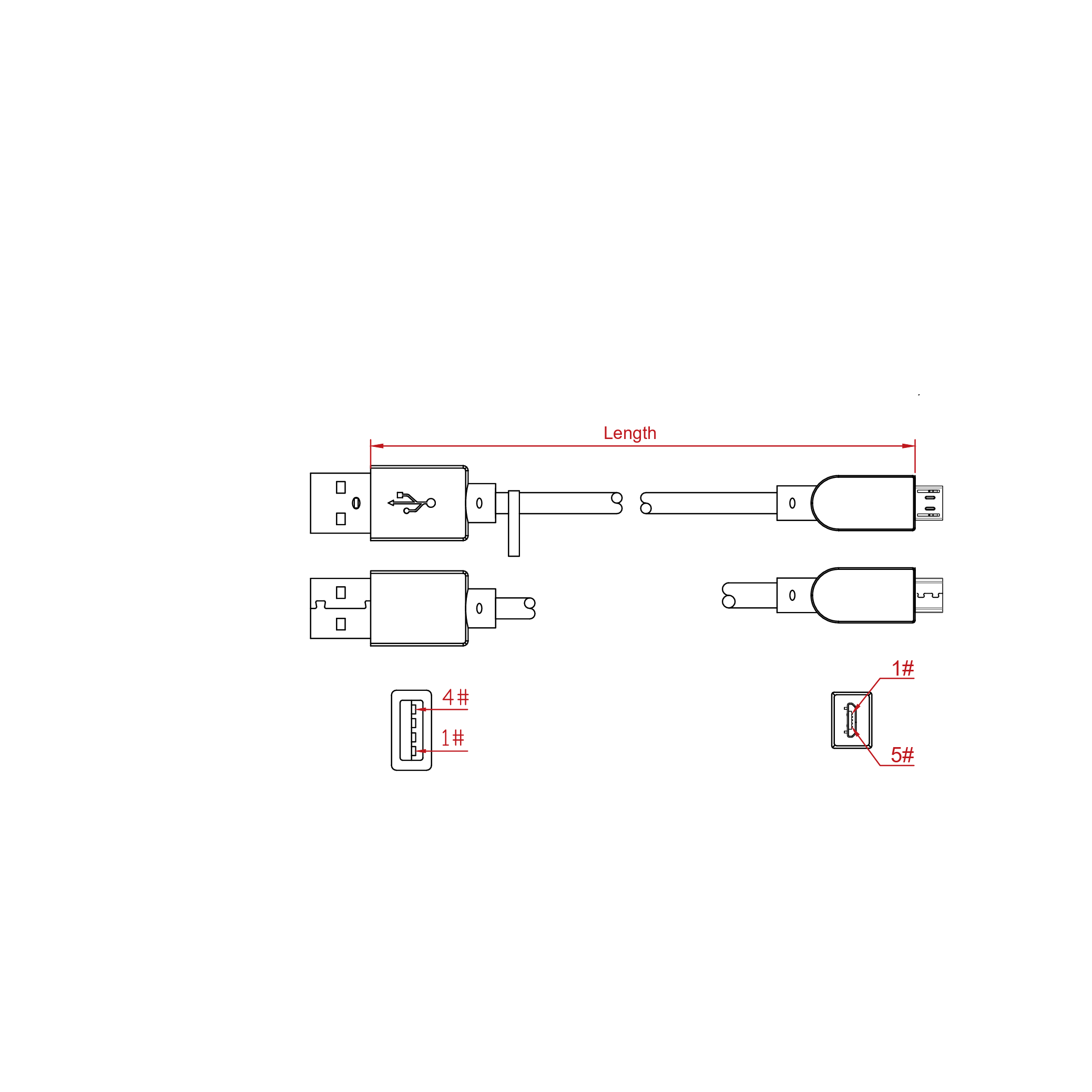 Câble MICRO USB 2.0, connecteur USB A vers Micro B, env. 15cm