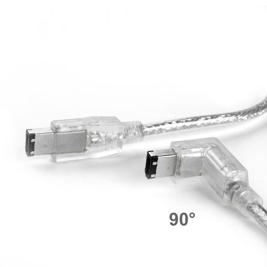 Câble FireWire 400 6-6 angle droit EN BAS 4.5m