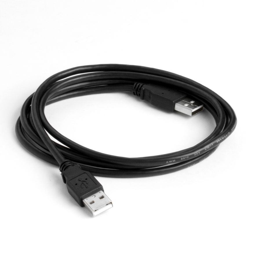 Câble USB 2.0 spécial avec 2x fiche USB A mâle 150cm NOIR