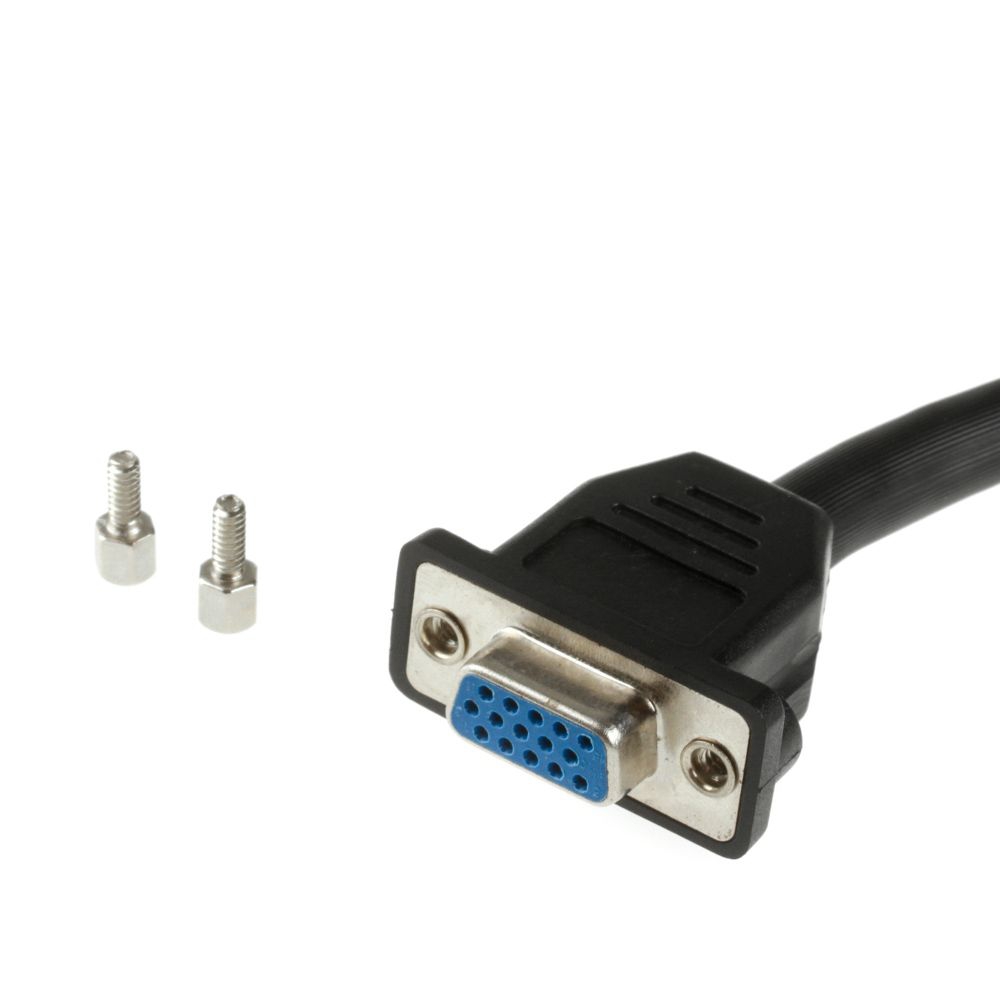 Câble VGA de montage 2x HDDB15 femelle 20cm avec des vis