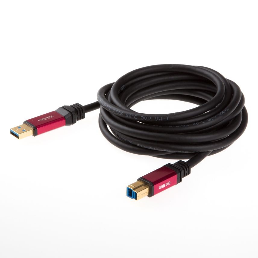 Câble USB 3.0 AB Qualité PREMIUM avec des prises métalliques 3m