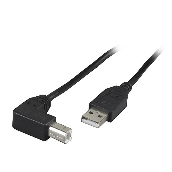 Câble USB B coudé 90° VERS LE BAS 180cm