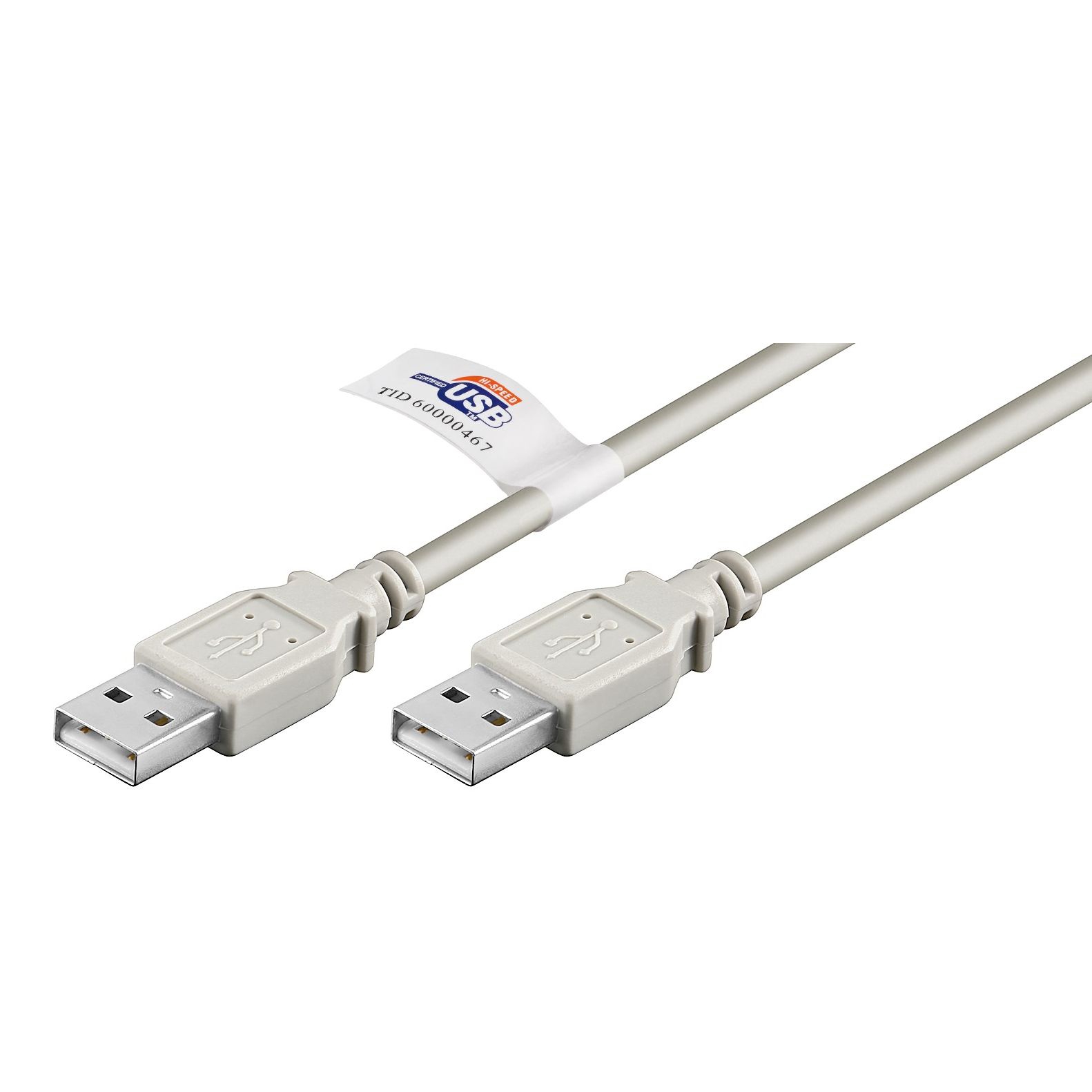 Câble USB 2.0 spécial avec 2x fiche USB A, avec certification, 5m