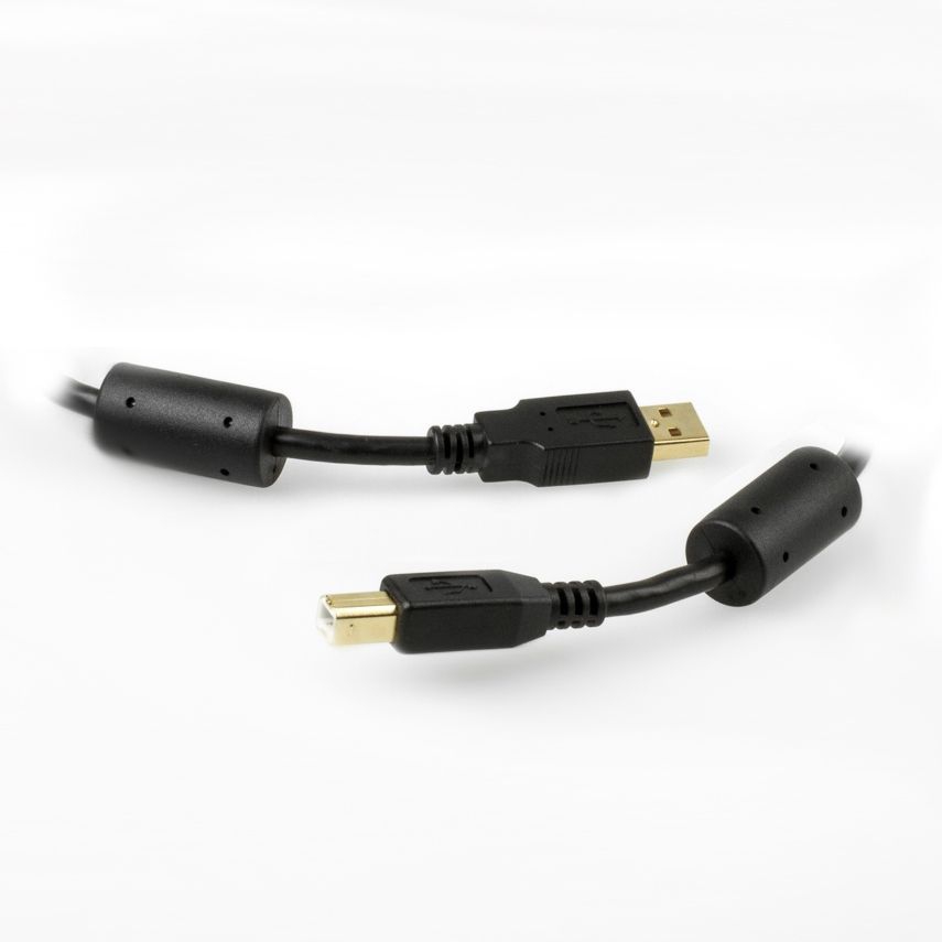 Câble USB 2.0 avec 2 noyaux de ferrite qualité PREMIUM+ 7.5m