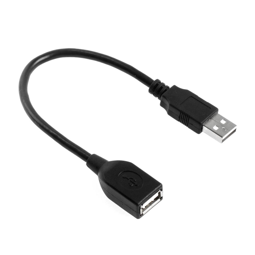 Rallonge USB AA mâle-femelle NOIR env. 20cm