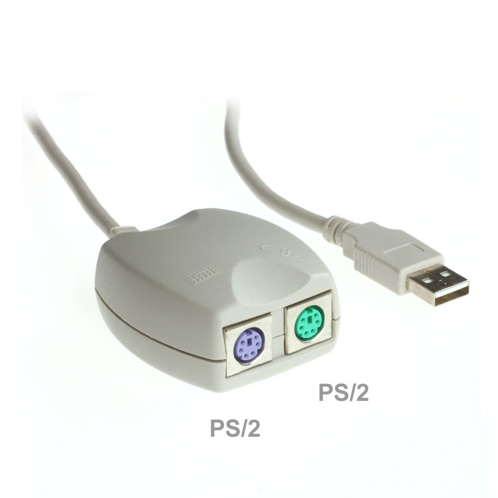 Adaptateur USB vers 2x PS/2 pour clavier et souris