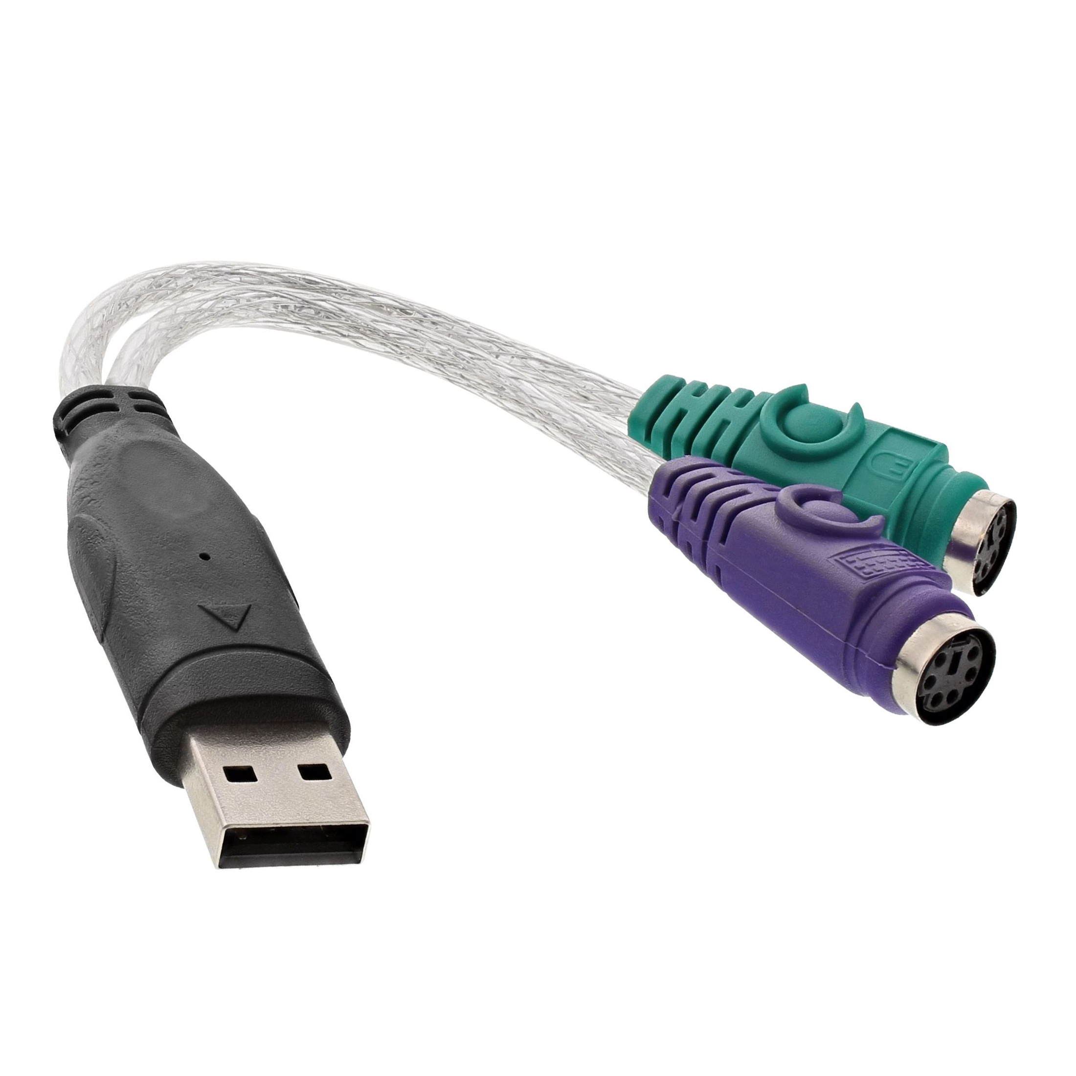 Adaptateur USB vers 2x PS/2 pour clavier et souris