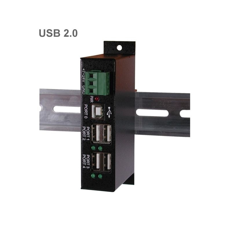 USB 2.0 HUB concentrateur 4 ports DIN-RAIL EX-1163HM