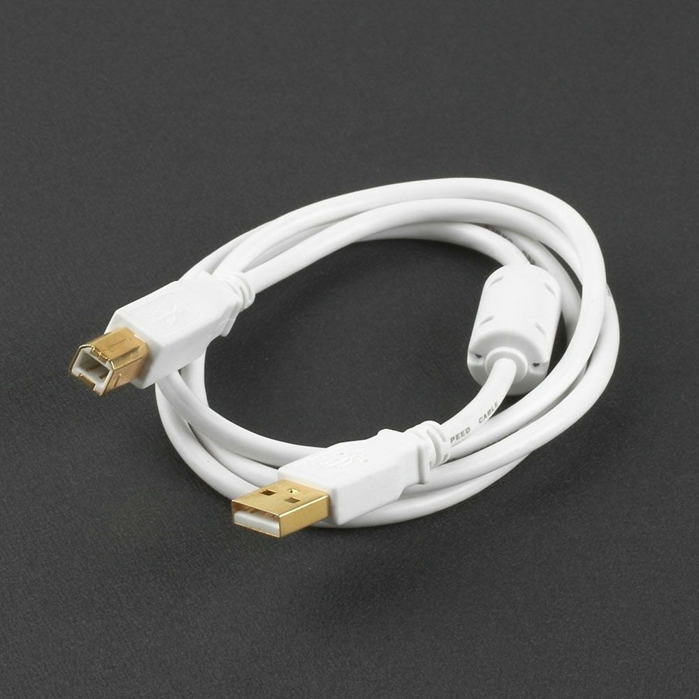 Câble USB 2.0 PROTECTION avec noyau de ferrite UL blanc 1m