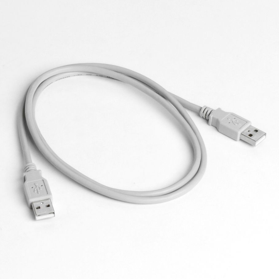 Câble USB 2.0 spécial avec 2x fiche USB A mâle 1m GRIS