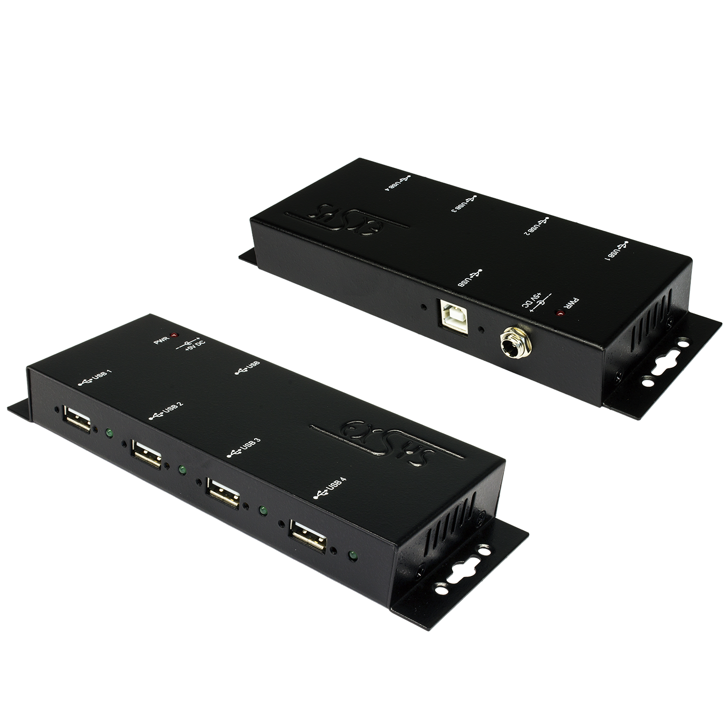 USB 2.0 HUB concentrateur 4 ports, version pour usage industriel (boîtier métallique), EXSYS