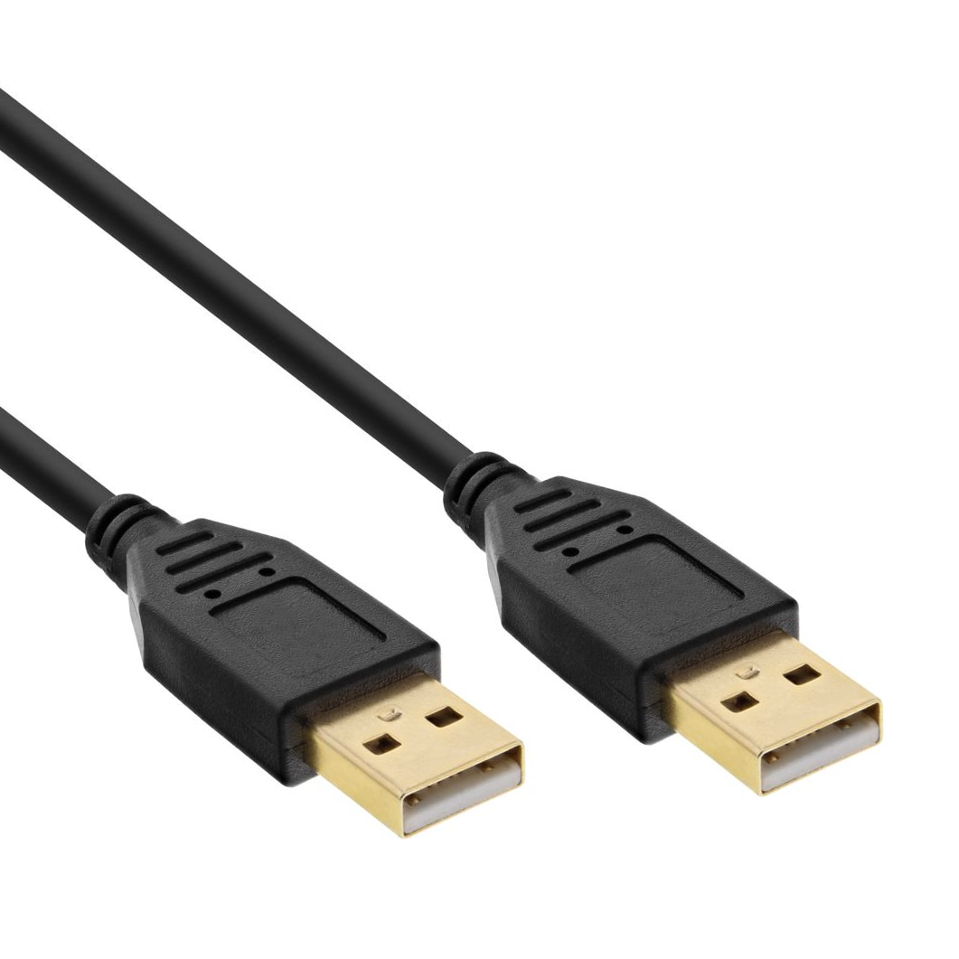 Câble spécial USB 2.0 avec 2x fiche A mâle, matériau de câble UL, 5m