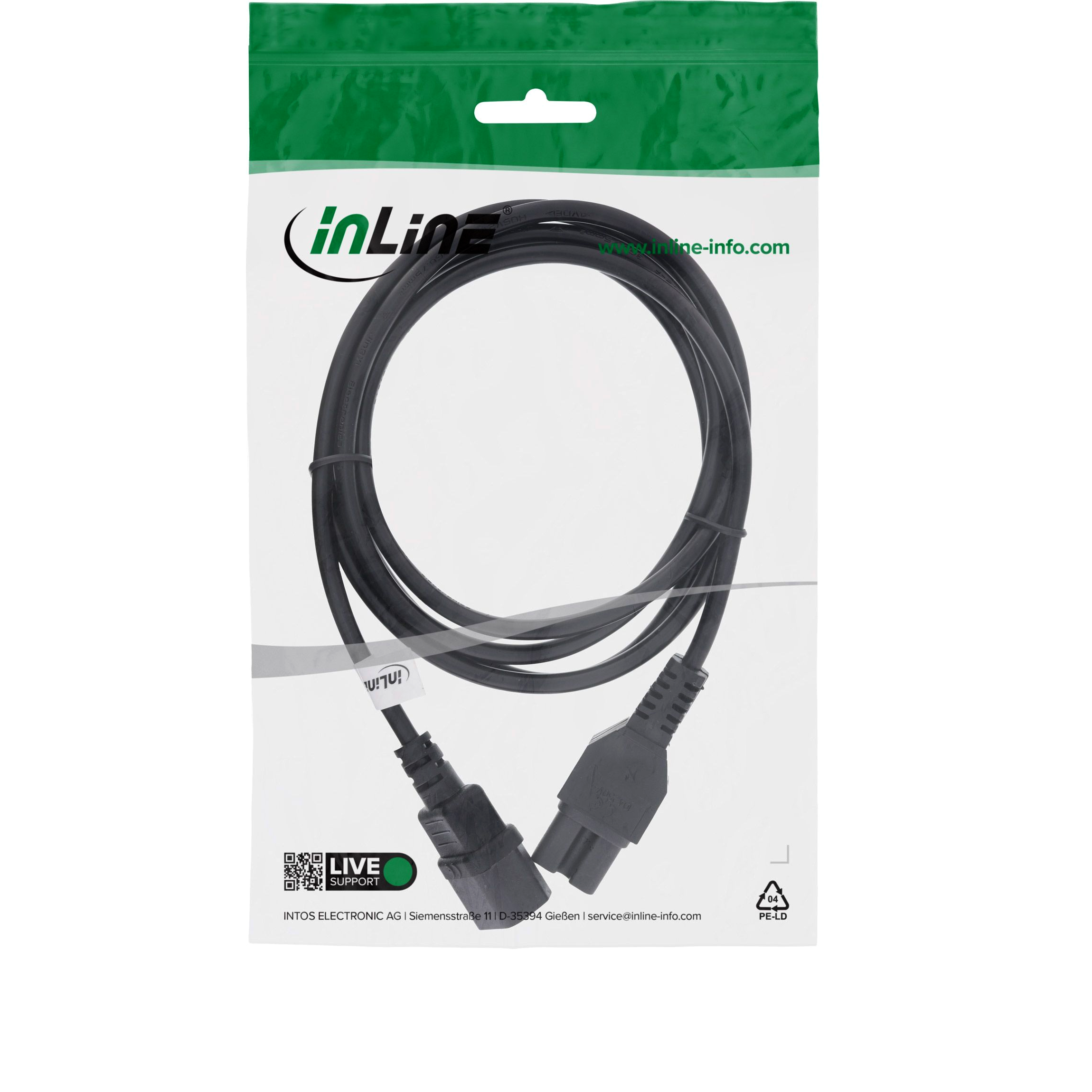Rallonge de câble d'alimentation, connexion C15 vers C14, 3m