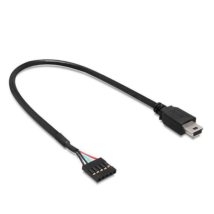 Câble USB 2.0 spécial USB MINI B vers connecteur carte mère 5 broches 30cm
