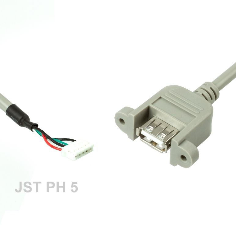Câble USB à visser A femelle vers JST-PHR5 env. 35cm