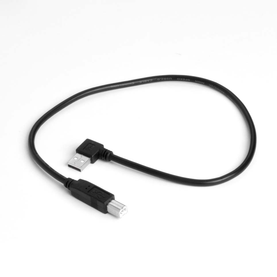 Câble USB 2.0 AB, fiche A coudé 90 À DROITE, 50cm