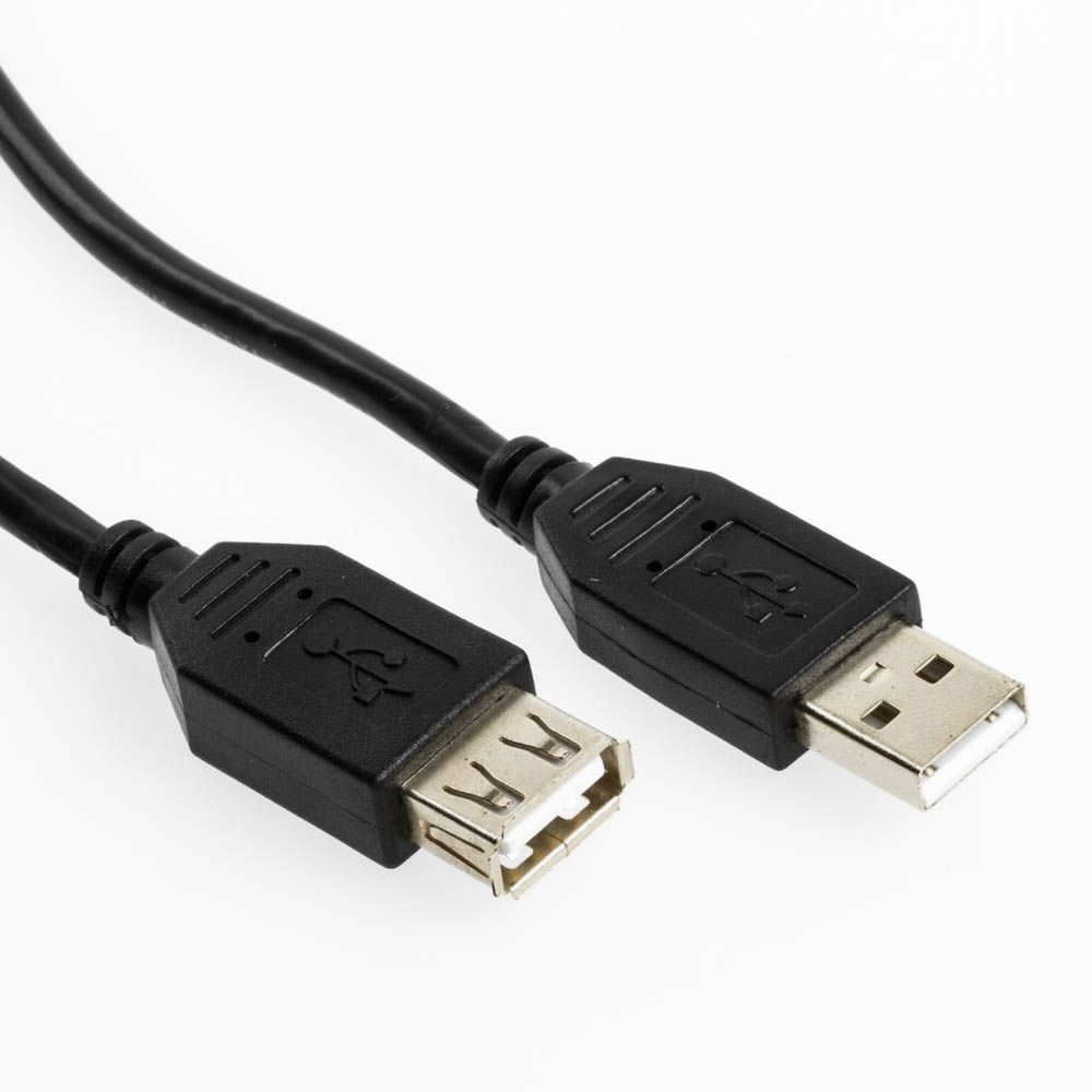 Rallonge USB 2.0 AA mâle-femelle NOIR 1m