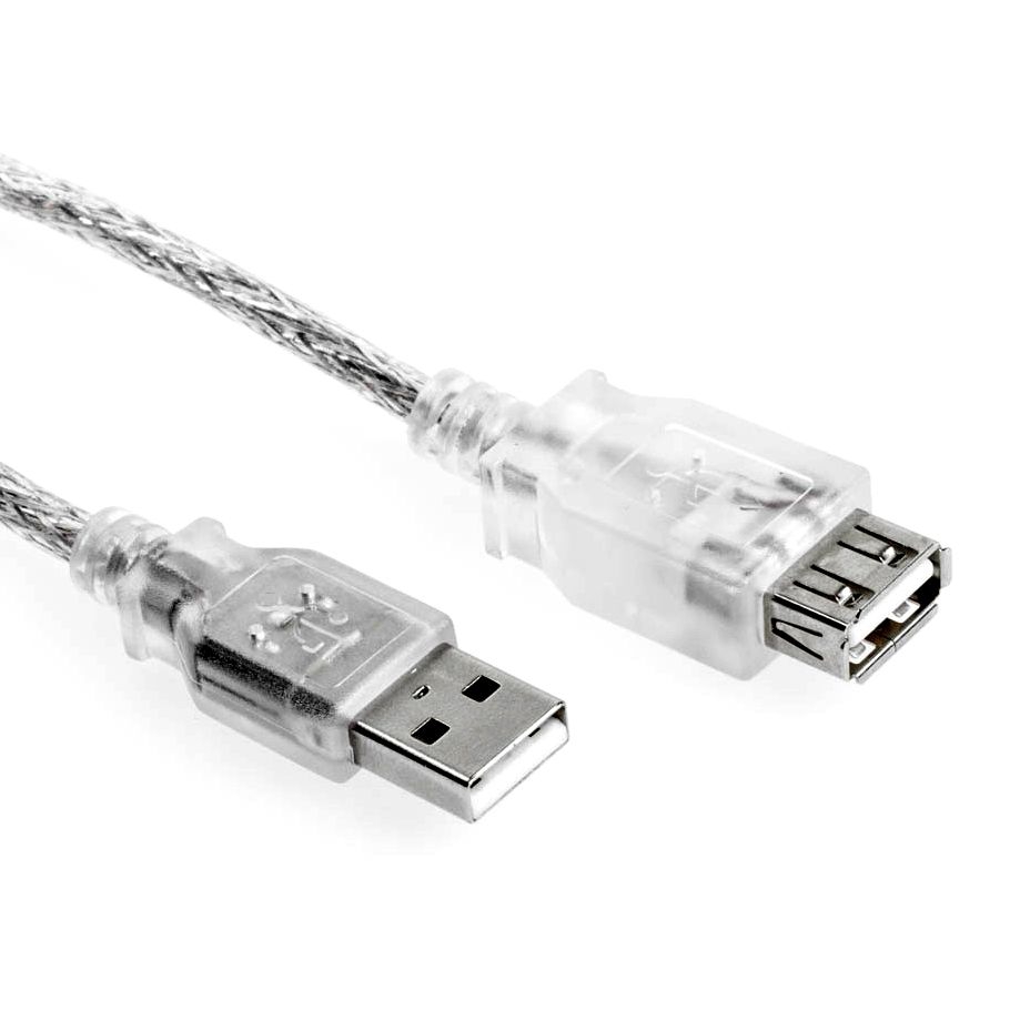 Rallonge USB 2.0 A mâle vers A femelle qualité PREMIUM argent 50cm