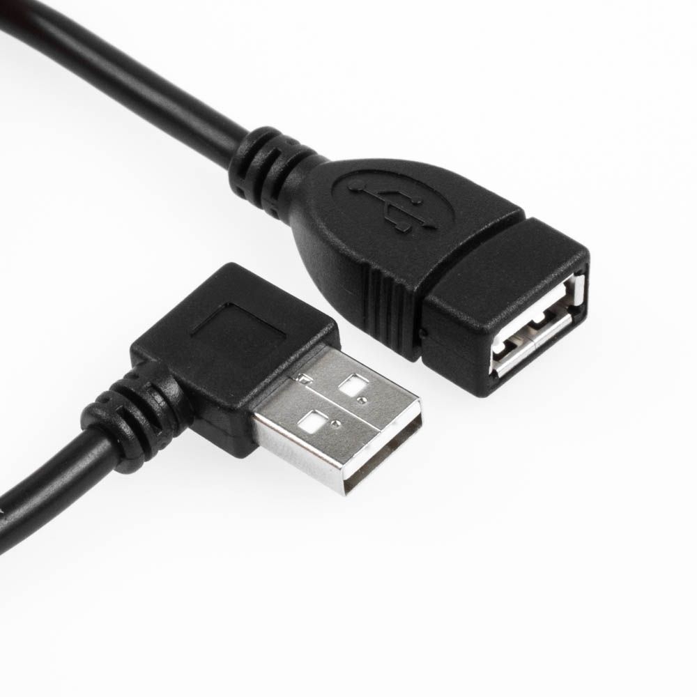 Rallonge USB AA COUDEE À GAUCHE 25cm