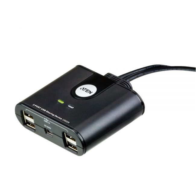 USB 2.0 concentrateur + commutateur de partage des périphériques: 2xPC vers 4xUSB