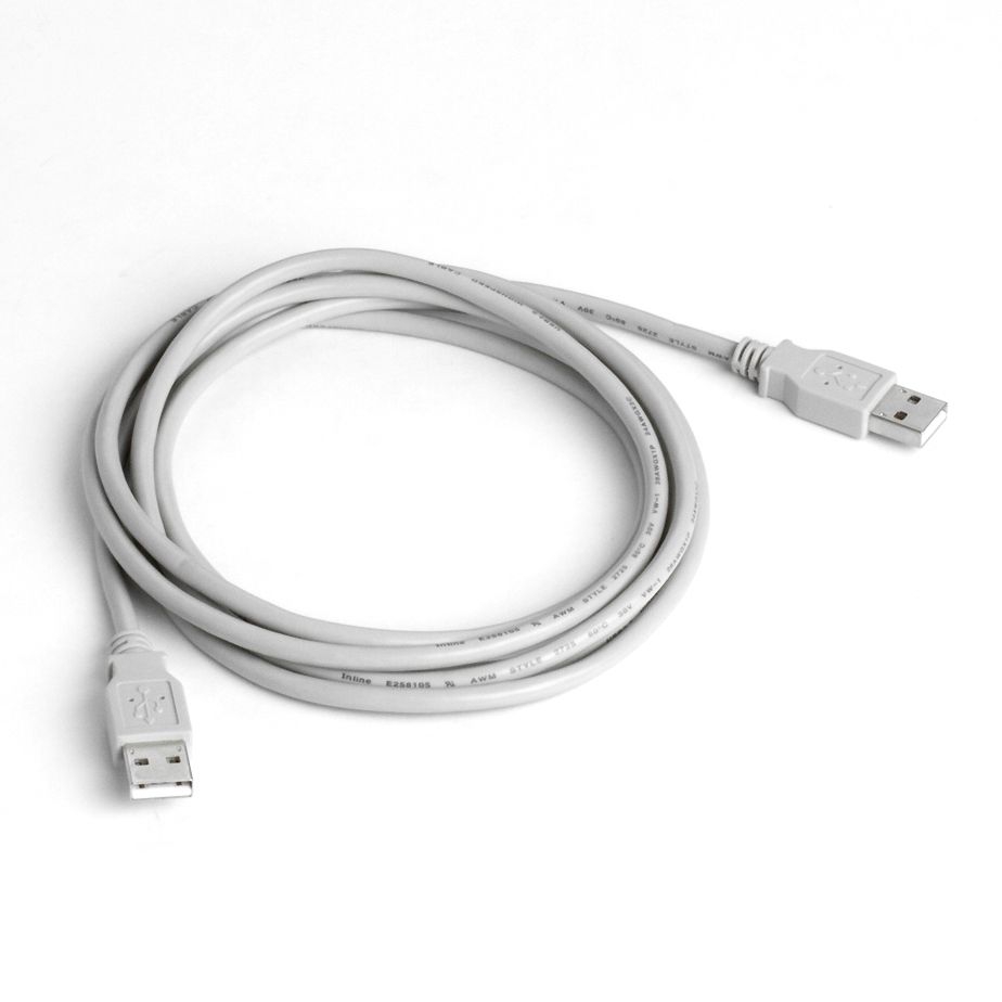 Câble USB 2.0 spécial avec 2x fiche USB A mâle 2m GRIS