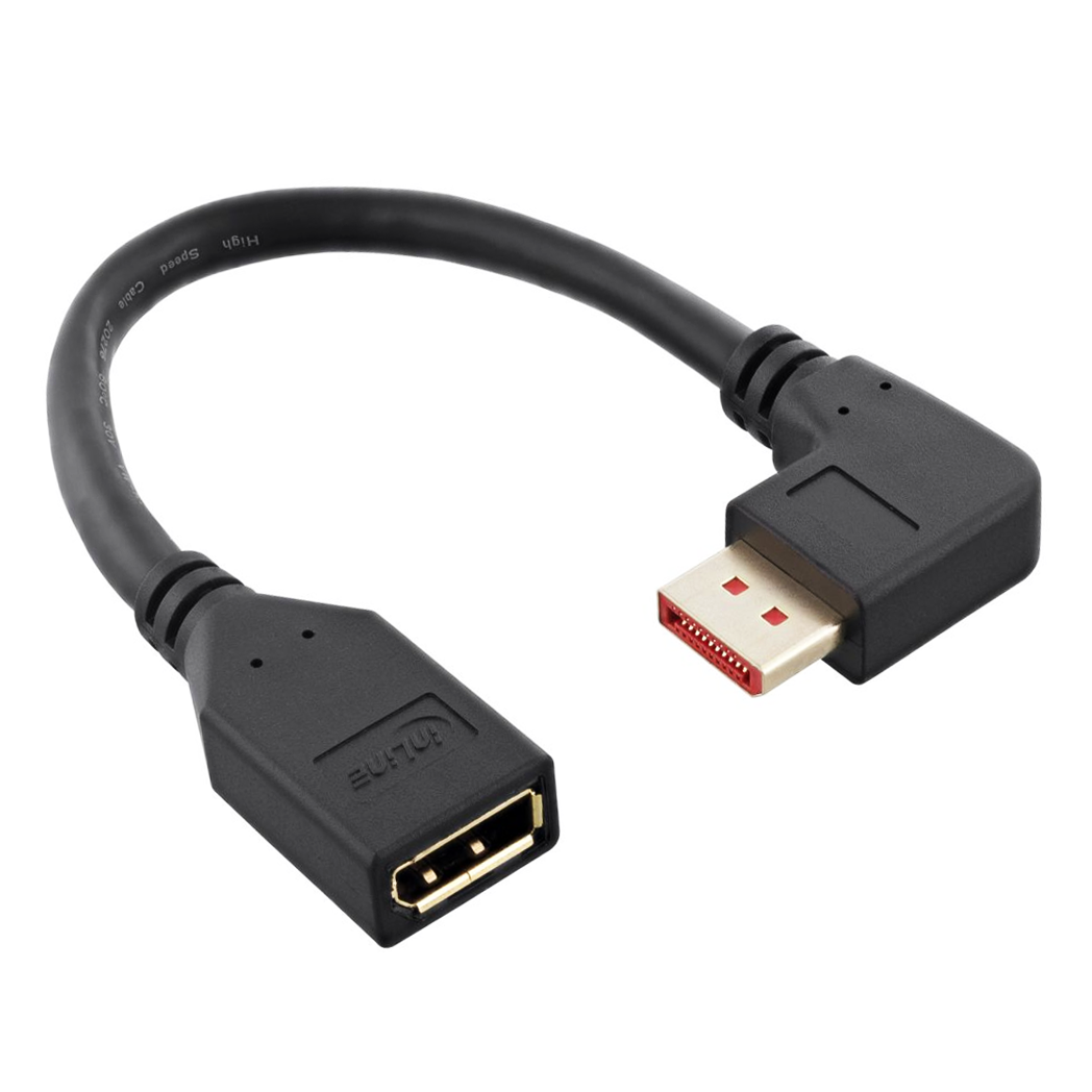 Rallonge DisplayPort™, connecteur coudé à 90° vers la DROITE, 15cm